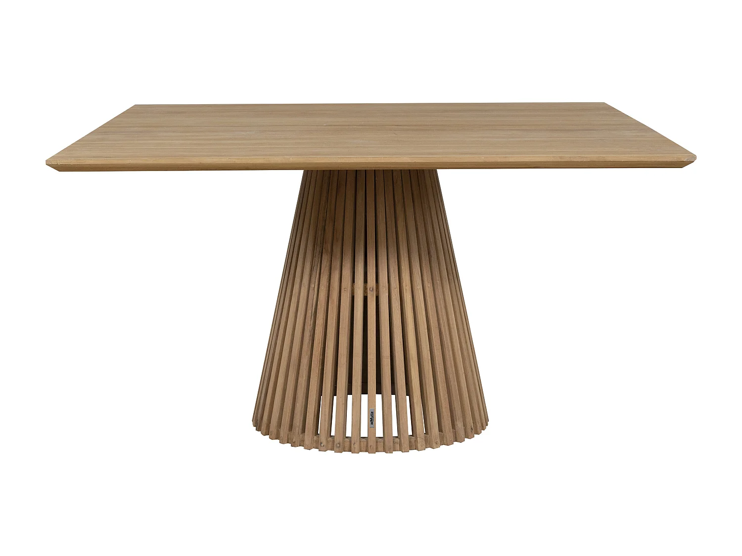 Conjunto de jantar de jardim em teca, 1 mesa C135 cm + 4 cadeirões, natural claro - TRIANI de MYLIA