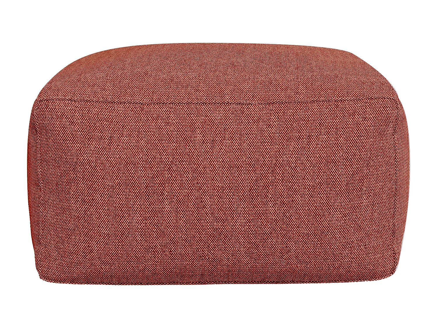 Salon de jardin en tissu 4 places : 1 fauteuil, 1 angle, 1 méridienne et 1 pouf - Terracotta - NOUMARA de MYLIA