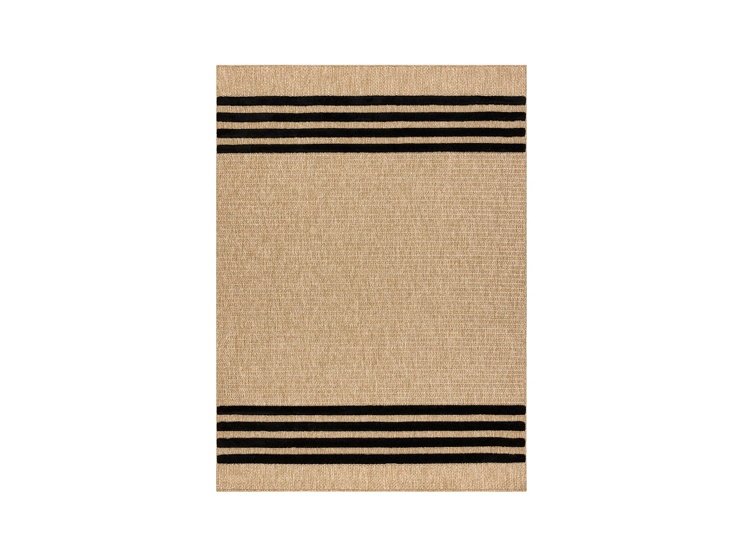 Tapis SPARK 0689 beige / noir - Lignes, sisal, structurel 160x220 cm