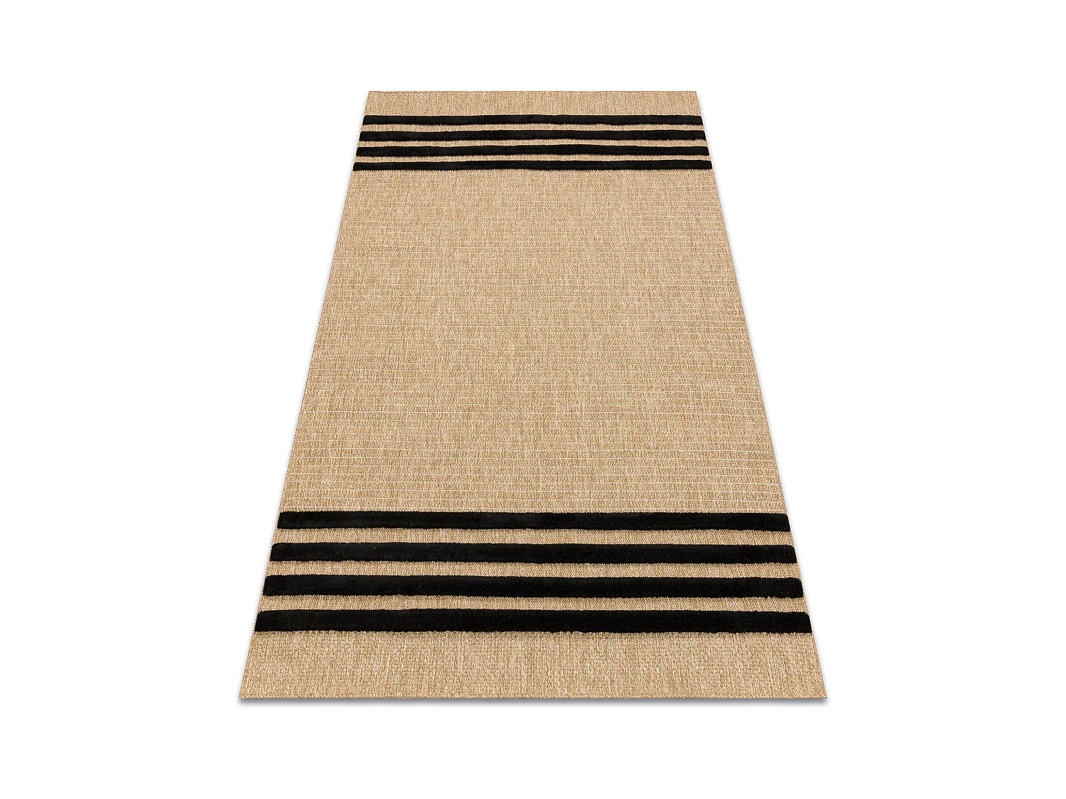 SPARK 0689 beige / schwarz Teppich - Linien, Sisal, Strukturell 140x190 cm