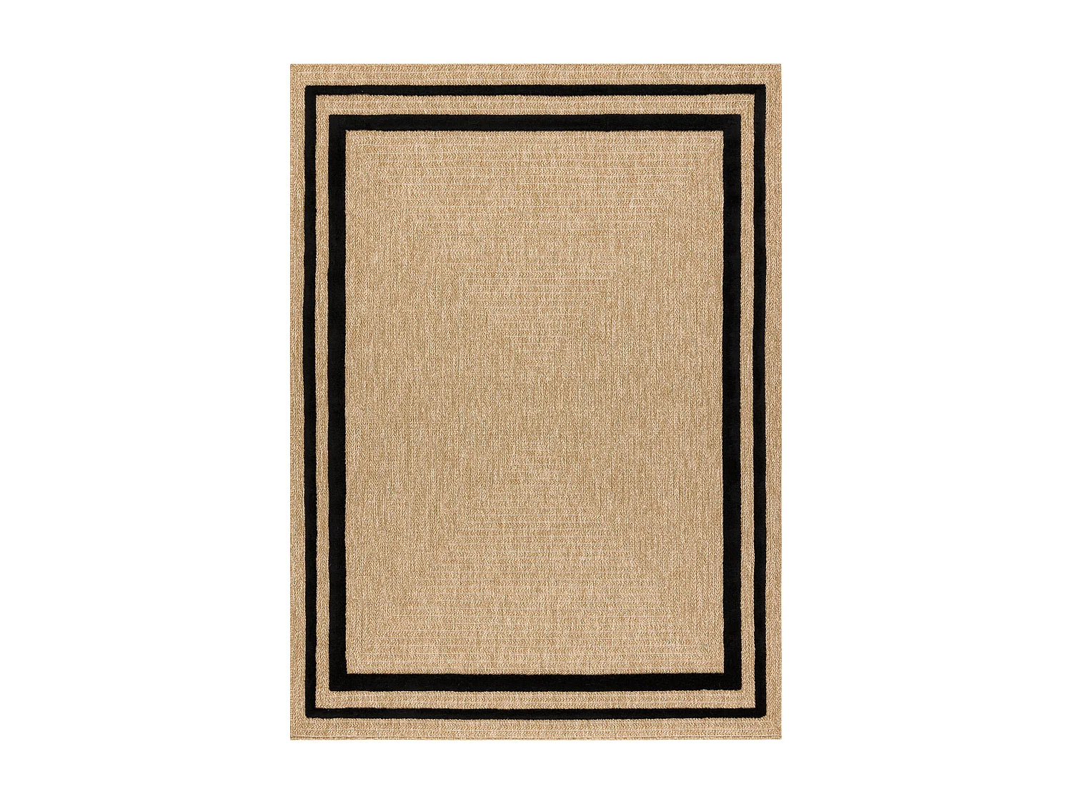 Tapis SPARK 0687 beige / noir - Cadre, sisal, structurel 120x170 cm
