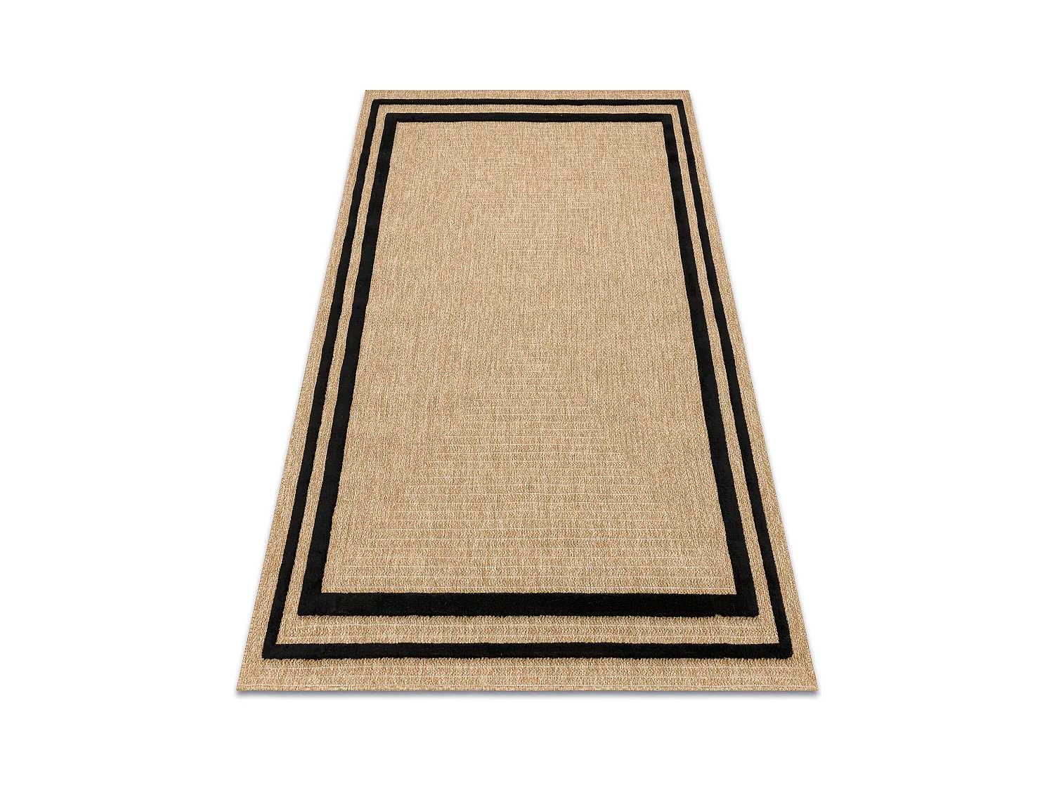 Tapis SPARK 0687 beige / noir - Cadre, sisal, structurel 160x220 cm