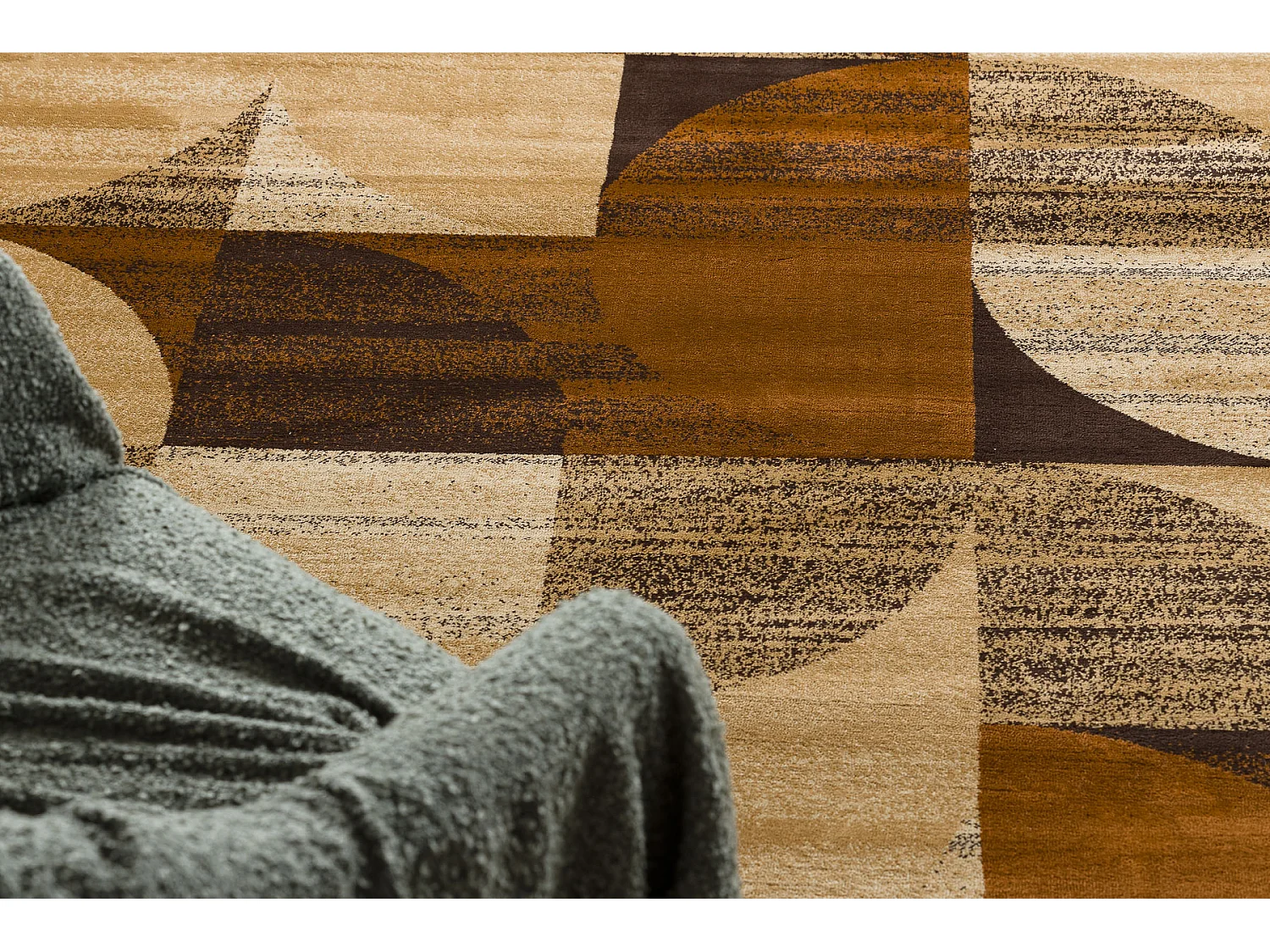 Tapis ROYAL H387 Géométrique - marron / moutarde beige 300x400 cm