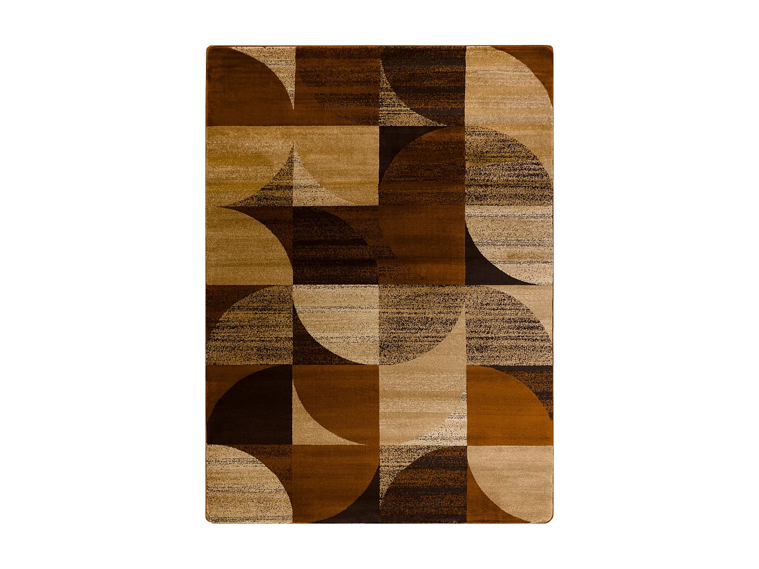 Tapis ROYAL H387 Géométrique - marron / moutarde beige 300x400 cm