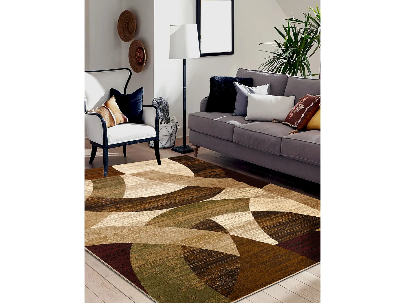 Alfombra ROYAL HD10 Geométricos - beige / verde 250x350 cm