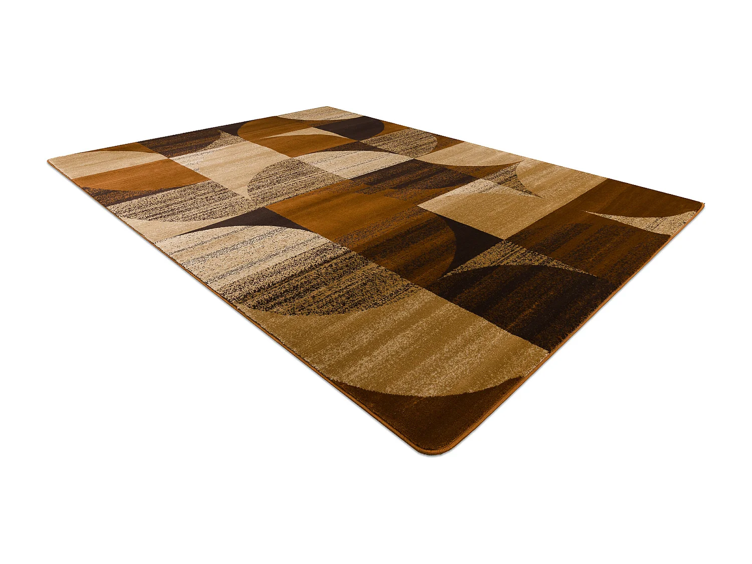 Tapis ROYAL H387 Géométrique - marron / moutarde beige 250x350 cm