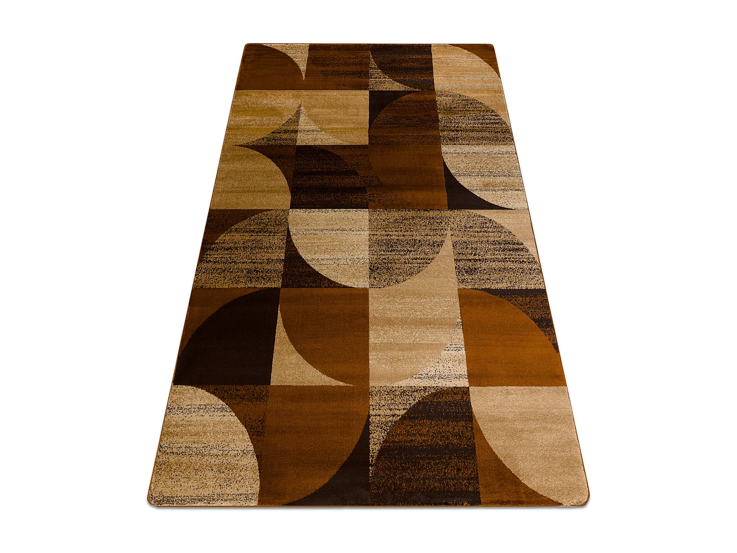 Tapis ROYAL H387 Géométrique - marron / moutarde beige 150x230 cm