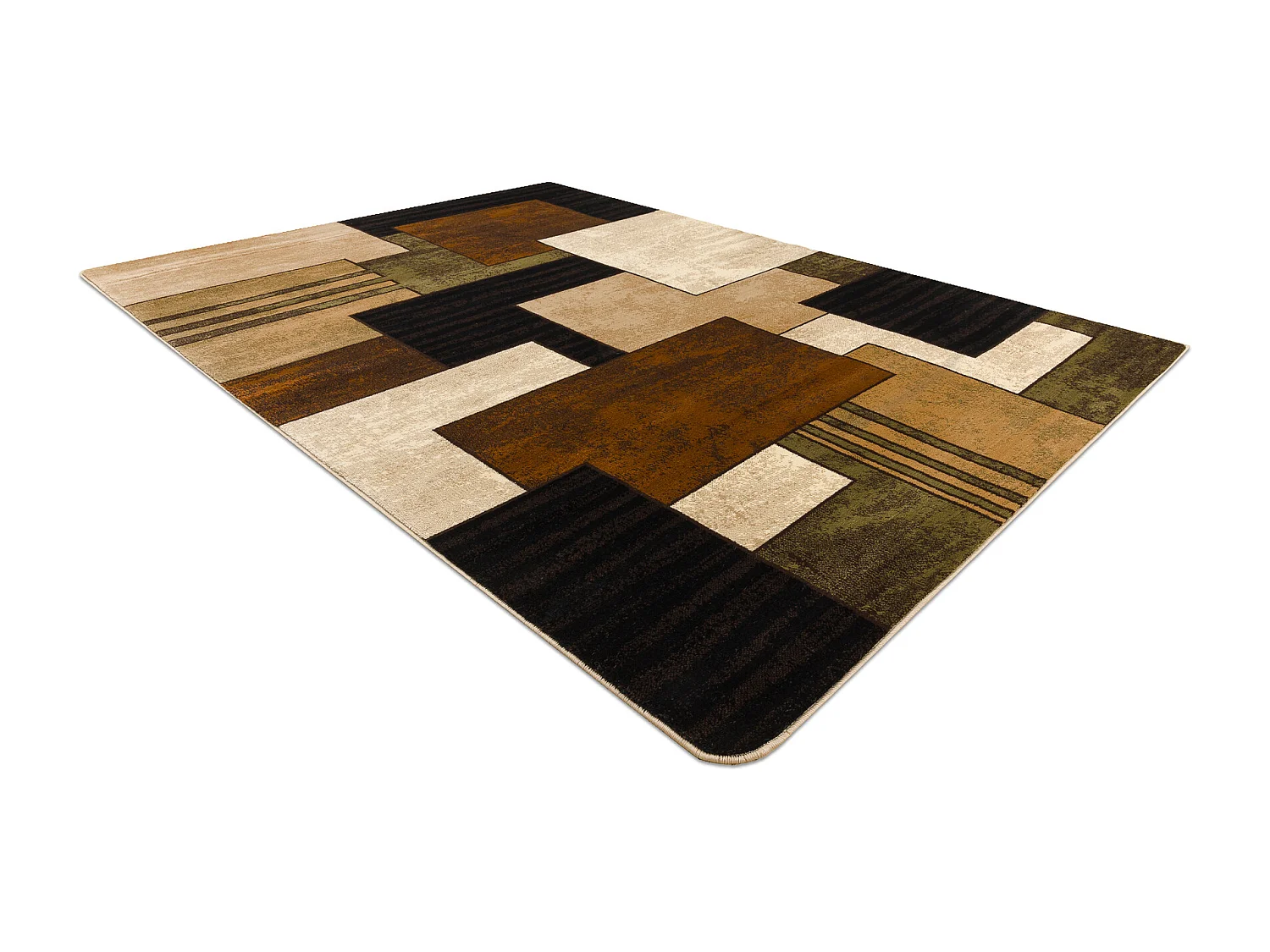 Tapis ROYAL 5367 Géométrique 3D - noir / marron 200x290 cm