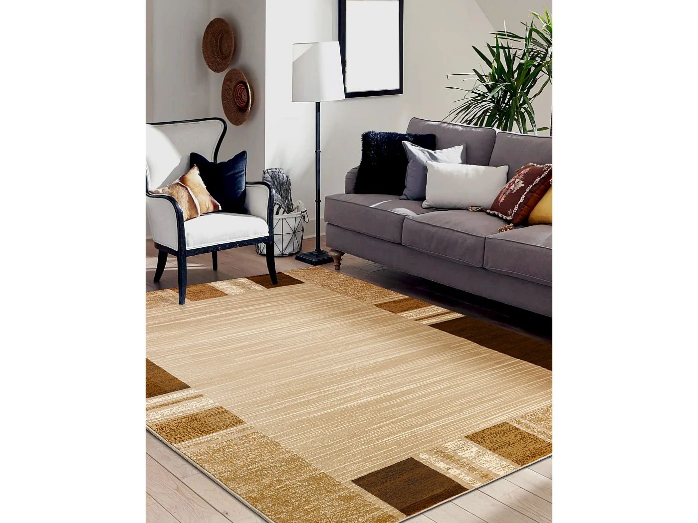 Tapis ROYAL FB23 Cadre - beige / crème 250x350 cm
