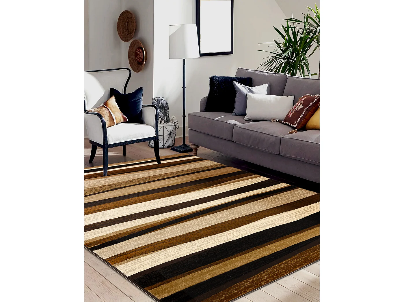 Tapis ROYAL 5374 Vagues - beige / marron 180x270 cm