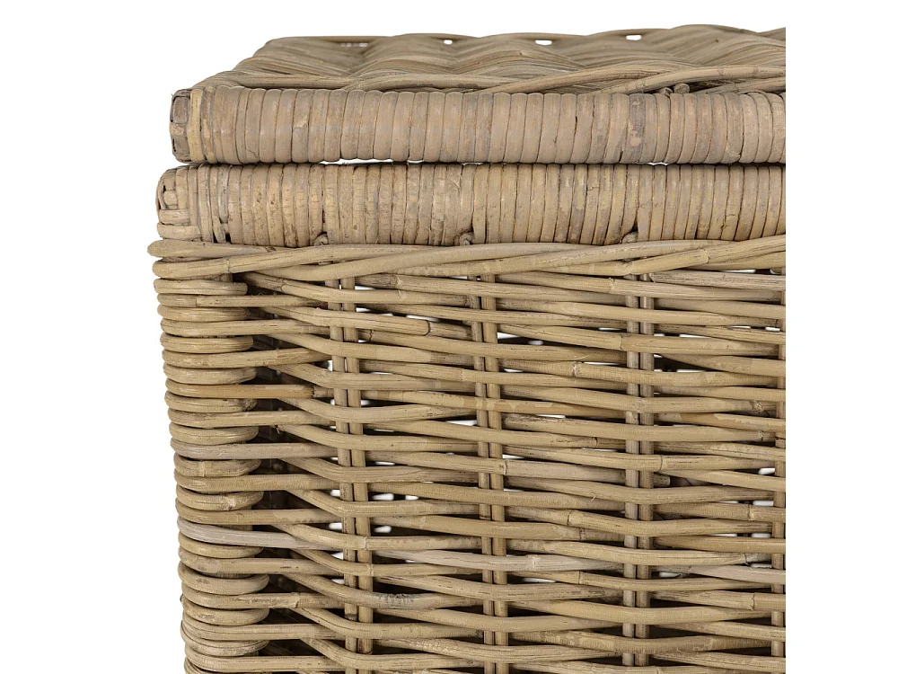 KALLY - Set de 2 coffres de rangement rectangulaires en kubu naturel