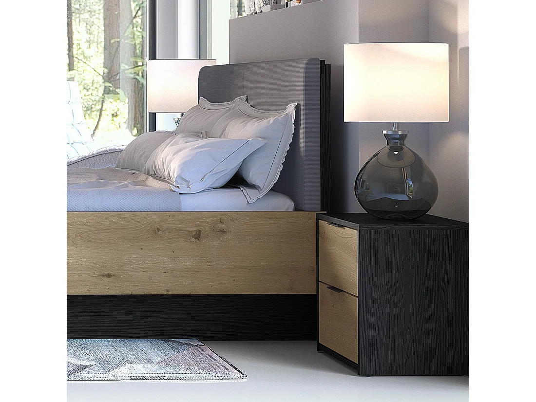 Lot de Deux Tables de Chevet MELODY - Design Moderne avec 2 Tiroirs