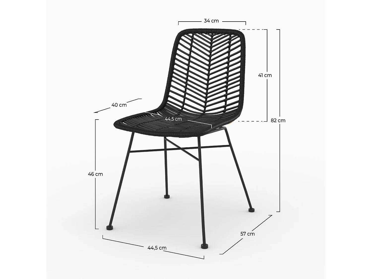 Cabezal de cama en ratán y rejilla 140 cm - Naïra