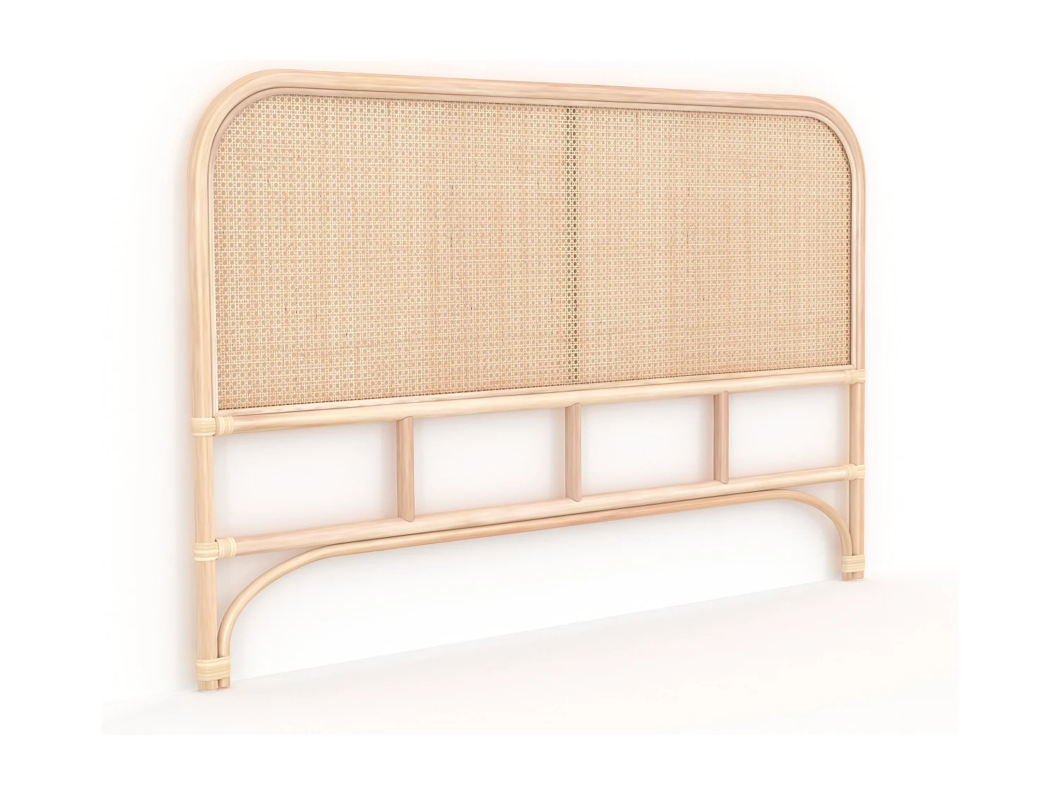 Testiera del letto in rattan e paglia di Vienna 140 cm - Naïra