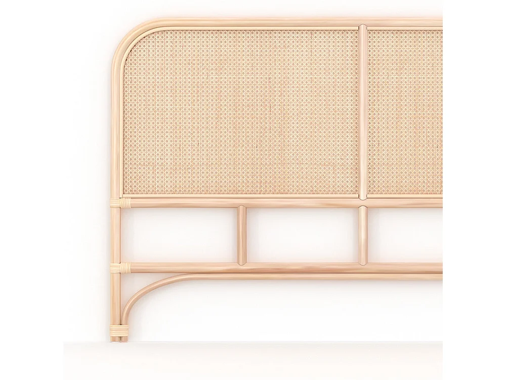 Testiera del letto in rattan e paglia di Vienna 140 cm - Naïra