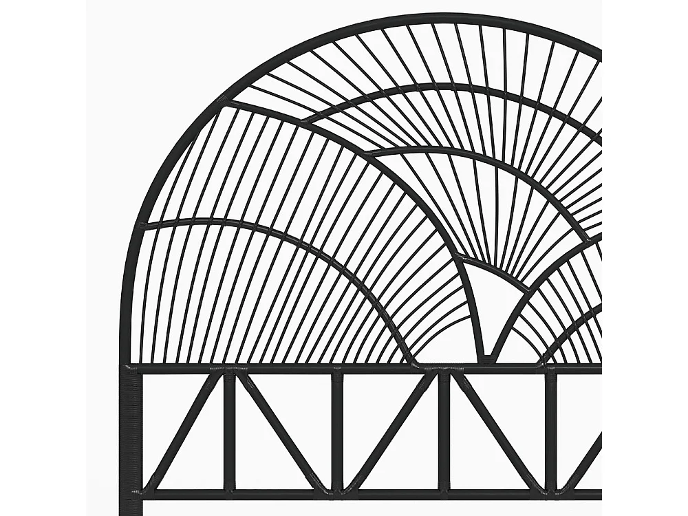 Cabecero de cama en ratán negro 160 cm - Séléné