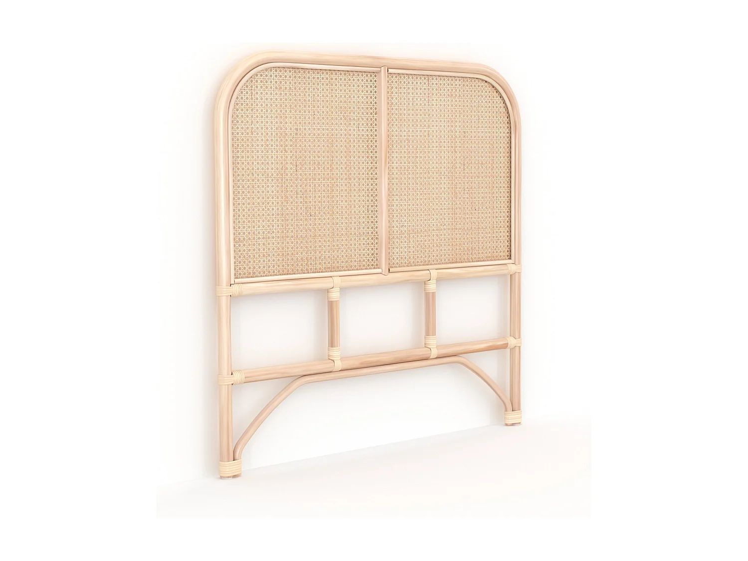 Testiera del letto in rattan e paglia di Vienna 90 cm - Naïra