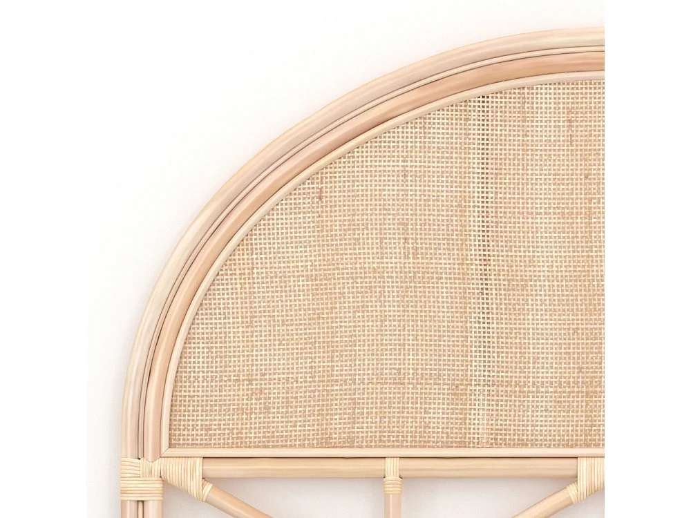 Testiera del letto in rattan e paglia di Vienna 140 cm - Madya
