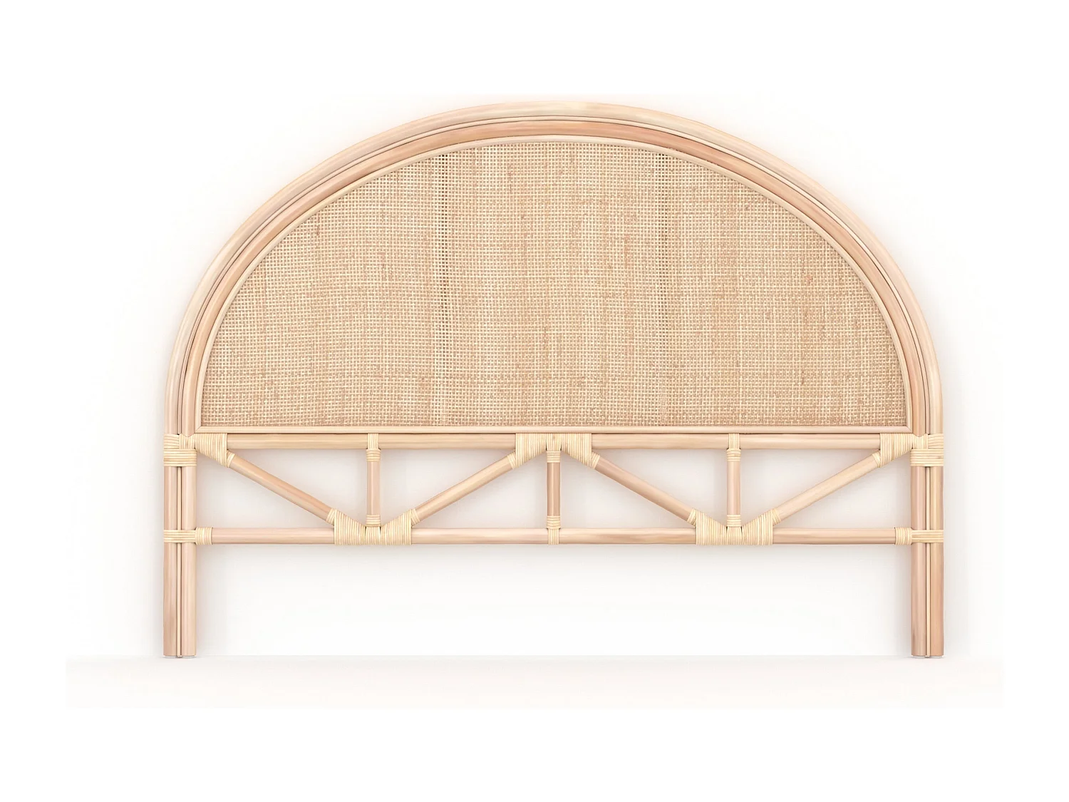 Cabecero de cama en ratán y rejilla 140 cm - Madya