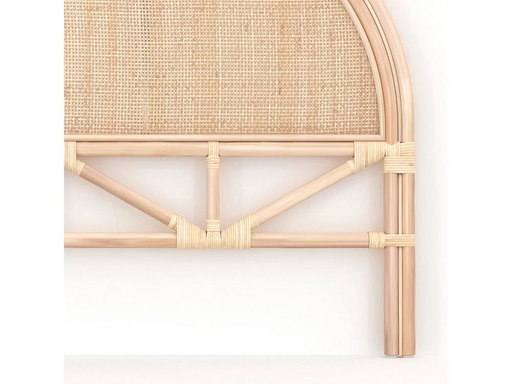 Cabecero de cama en ratán y rejilla 140 cm - Madya