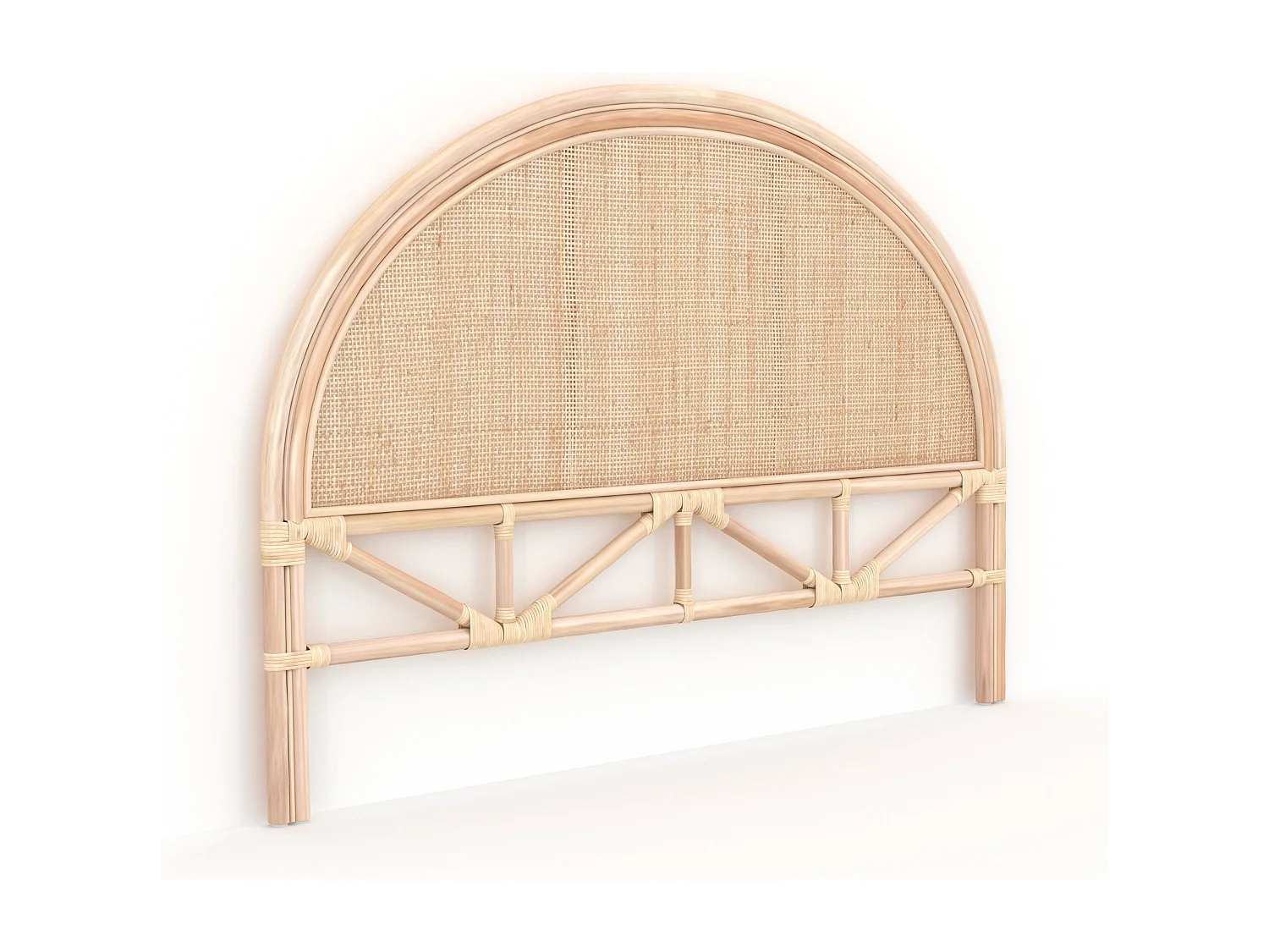 Cabecero de cama en ratán y rejilla 140 cm - Madya