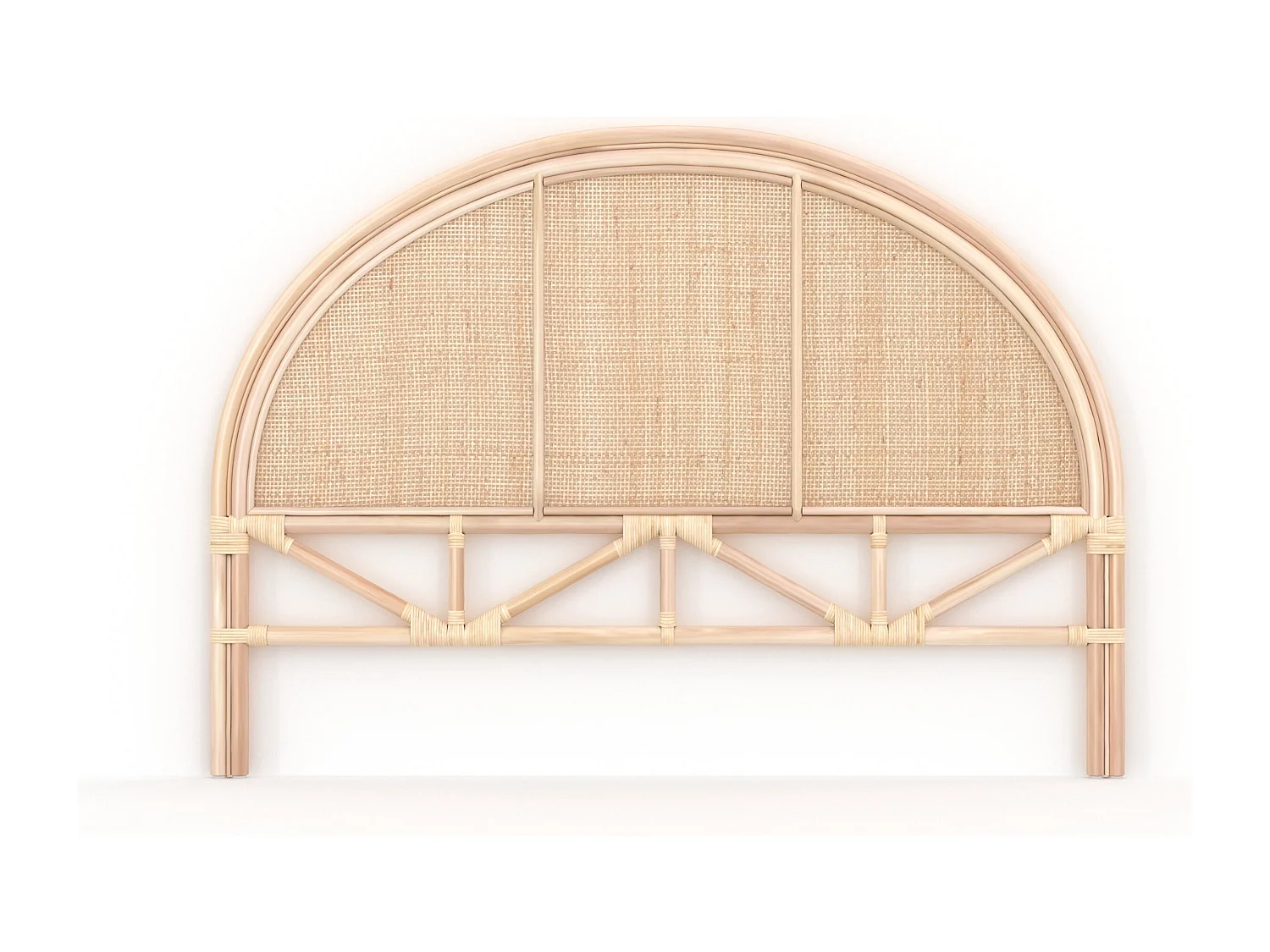 Cabecero de cama en ratán y rejilla 140 cm - Madya