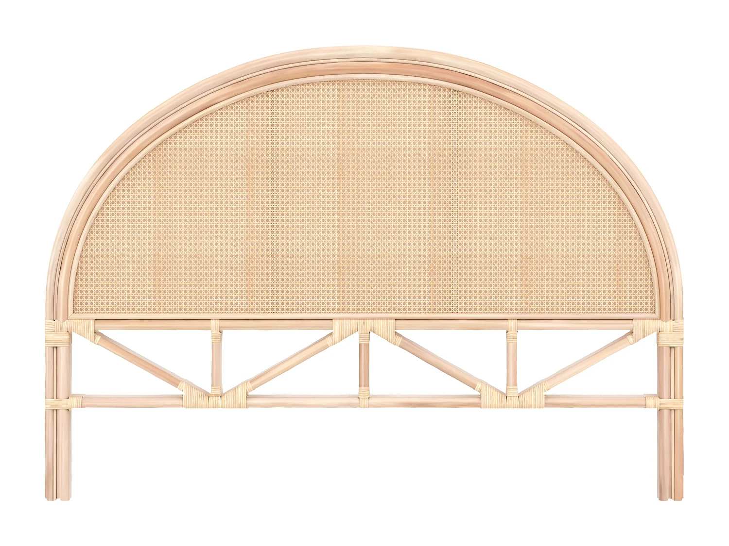 Cabecero de cama en ratán y rejilla 140 cm - Madya