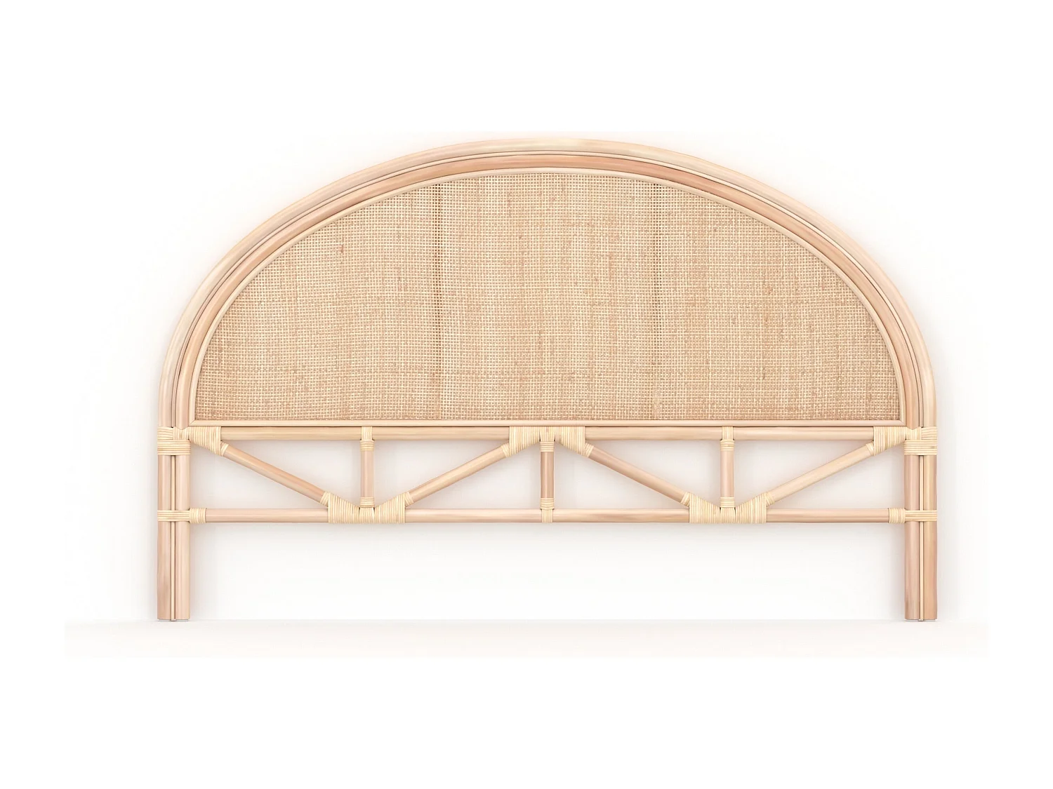 Cabecero de cama en ratán y rejilla 160 cm - Madya