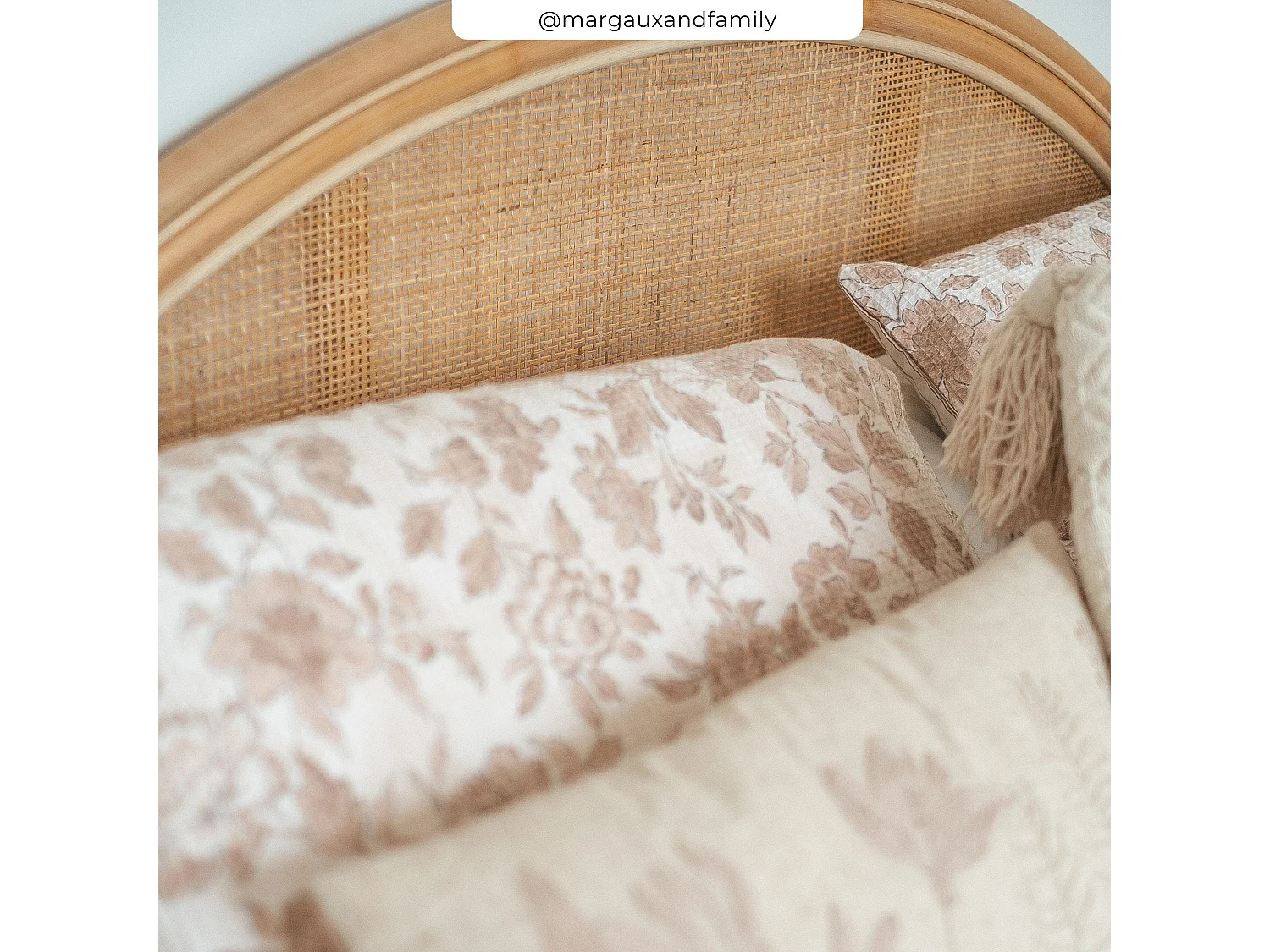 Cabecero de cama en ratán y rejilla 160 cm - Madya