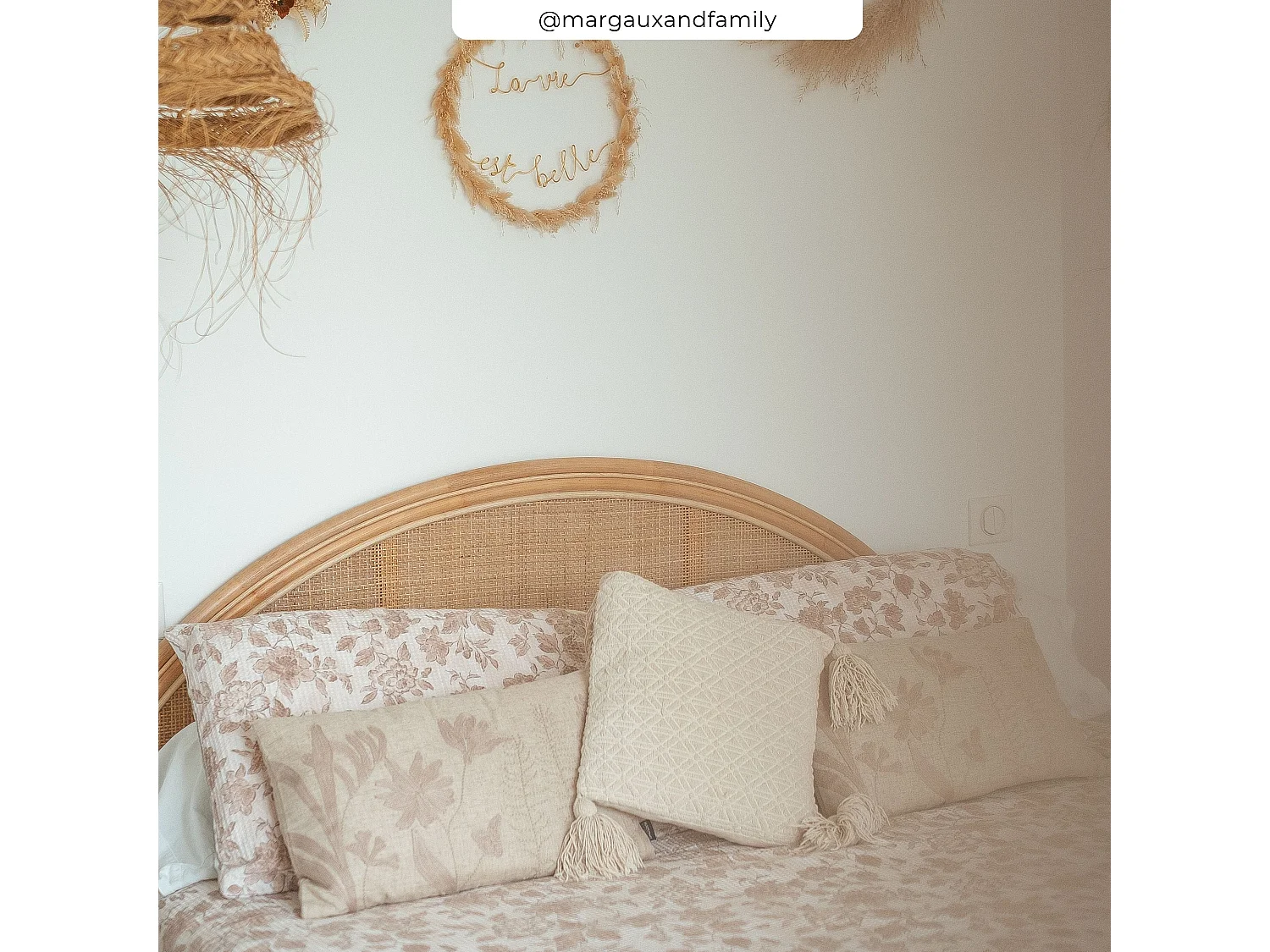 Tête de lit en rotin naturel 160 cm - Madya