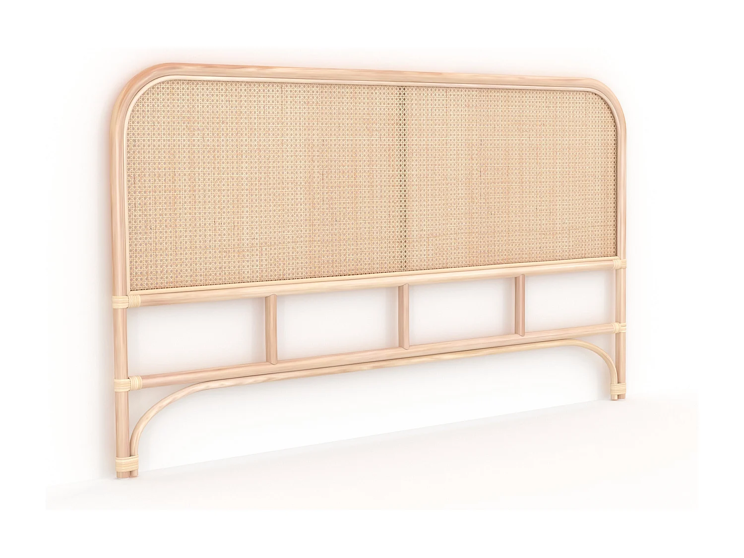 Testiera del letto in rattan e paglia di Vienna 160 cm - Naïra