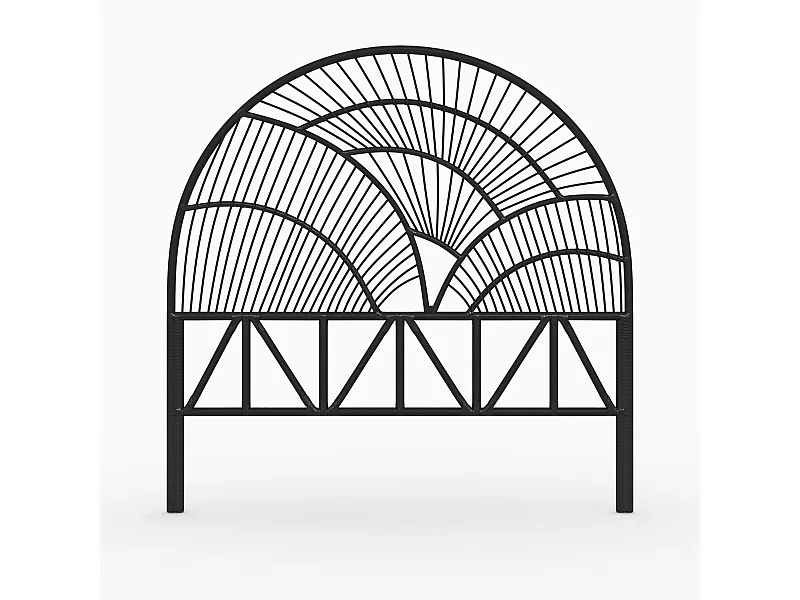 Testiera del letto in rattan nero 140 cm - Séléné