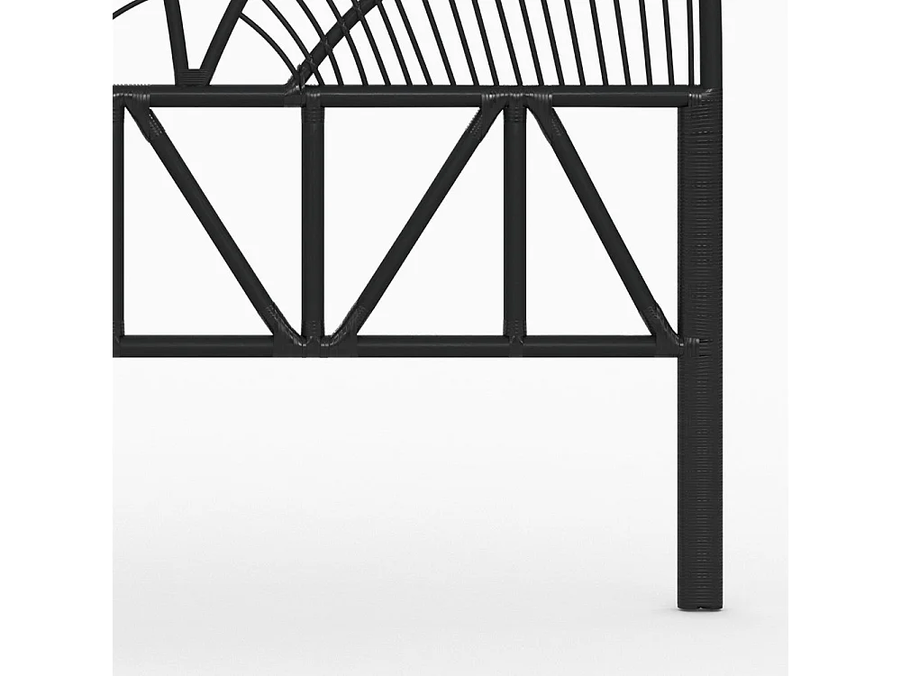 Testiera del letto in rattan nero 140 cm - Séléné