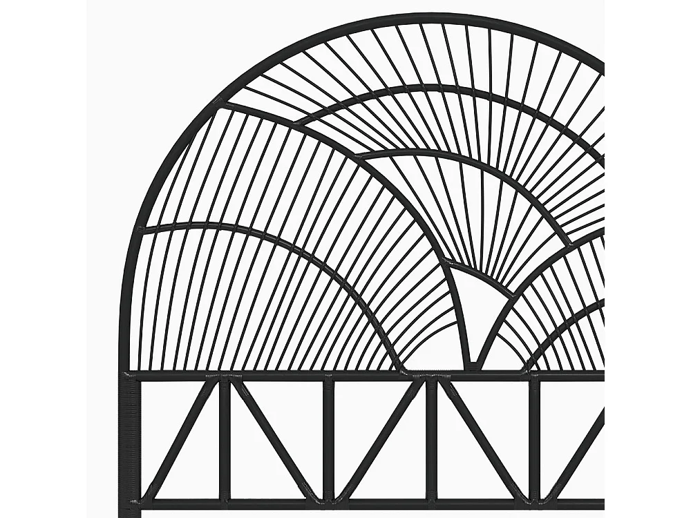 Testiera del letto in rattan nero 140 cm - Séléné