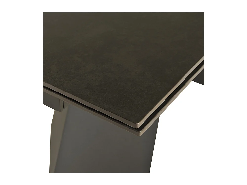 Table à manger extensible en pierre PALACIO 160x90cm + 2 allonges de 40cm - 10 personnes / Anthracite
