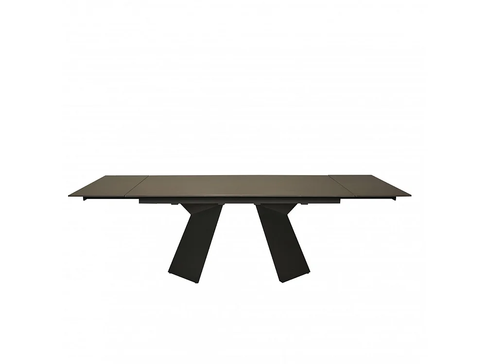 Table à manger extensible en pierre PALACIO 160x90cm + 2 allonges de 40cm - 10 personnes / Anthracite