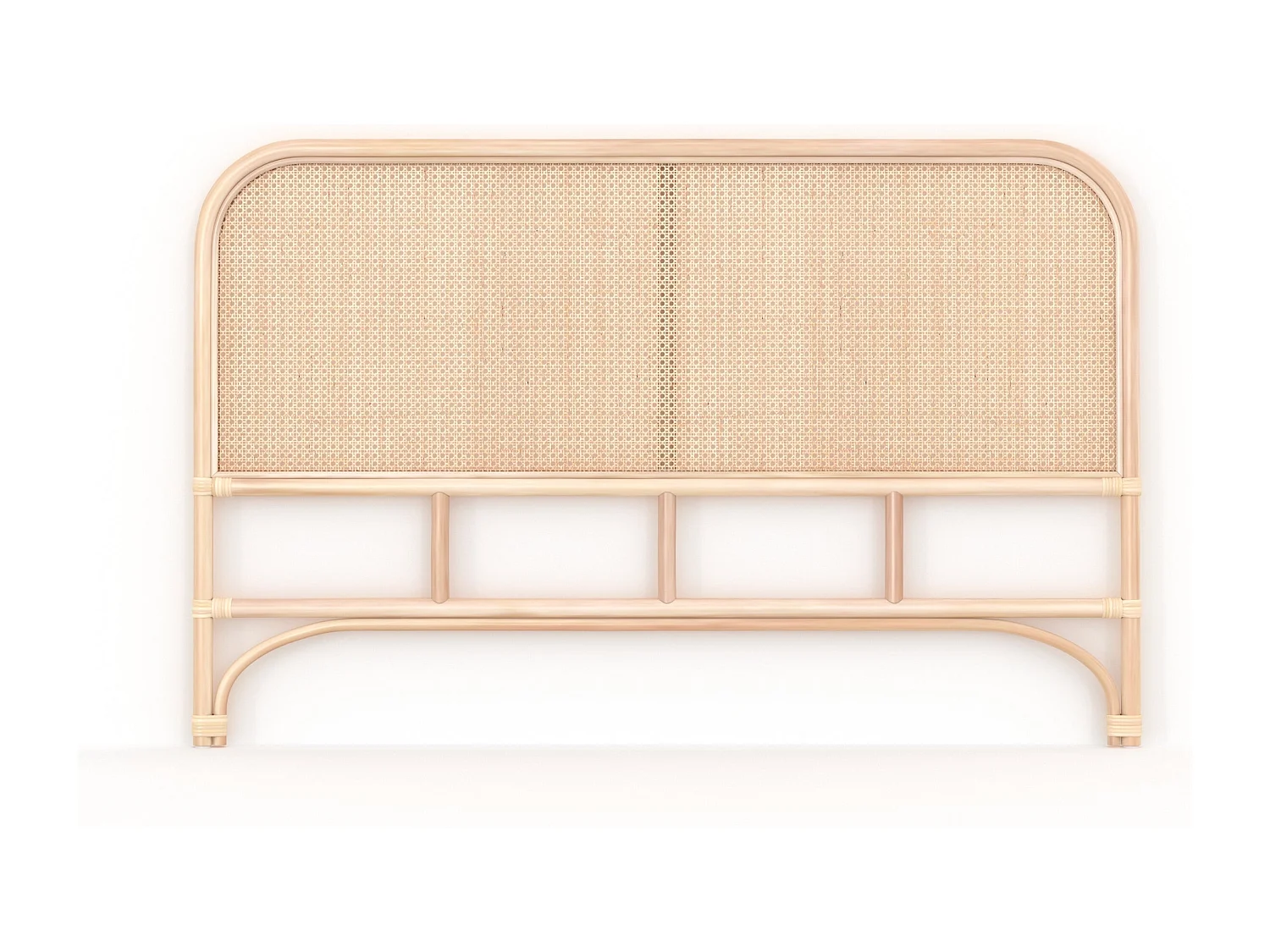 Set de 2 sillas en ratán con patas de metal negro - Tamara