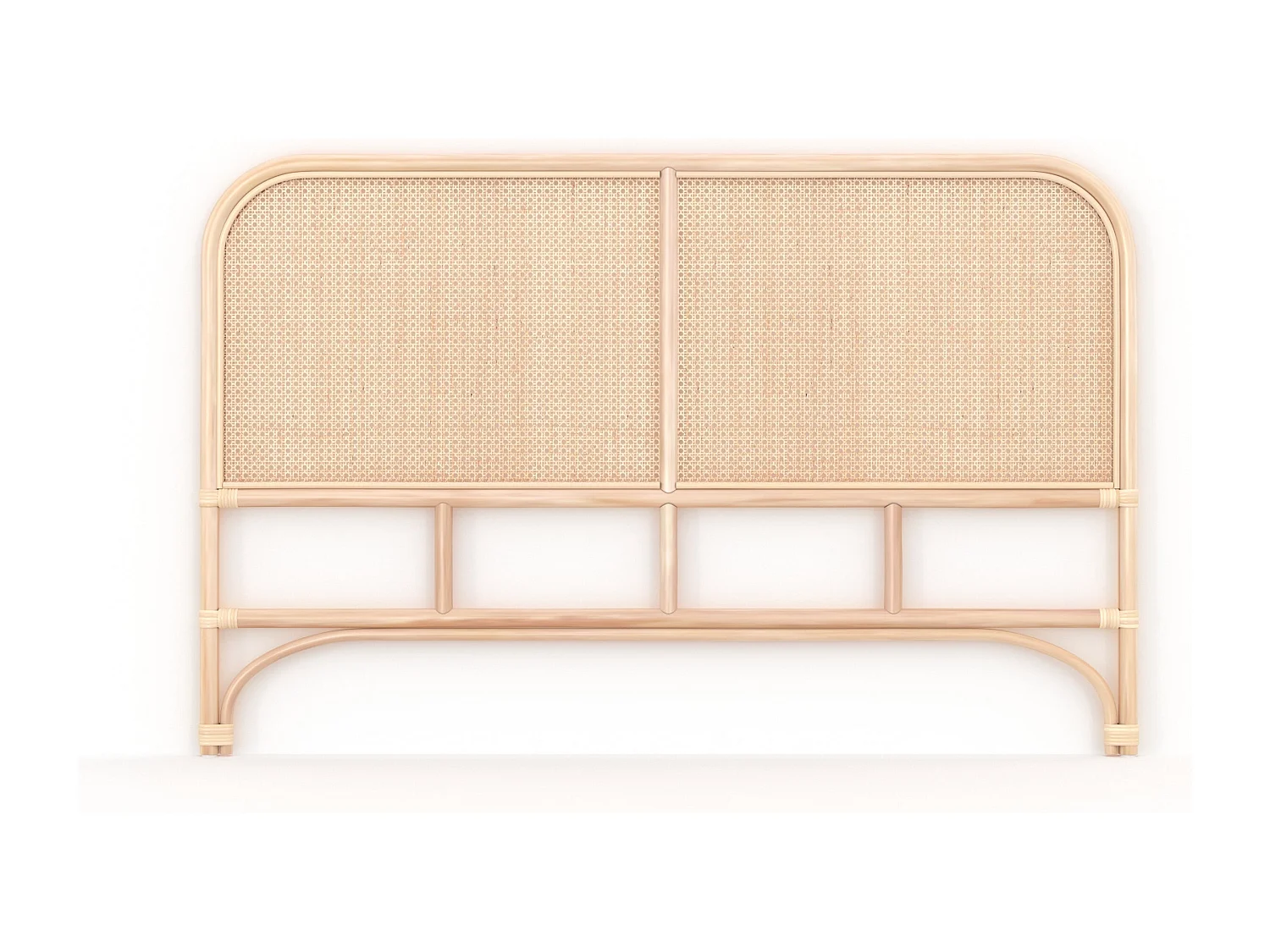 Set de 2 sillas en ratán con patas de metal negro - Tamara