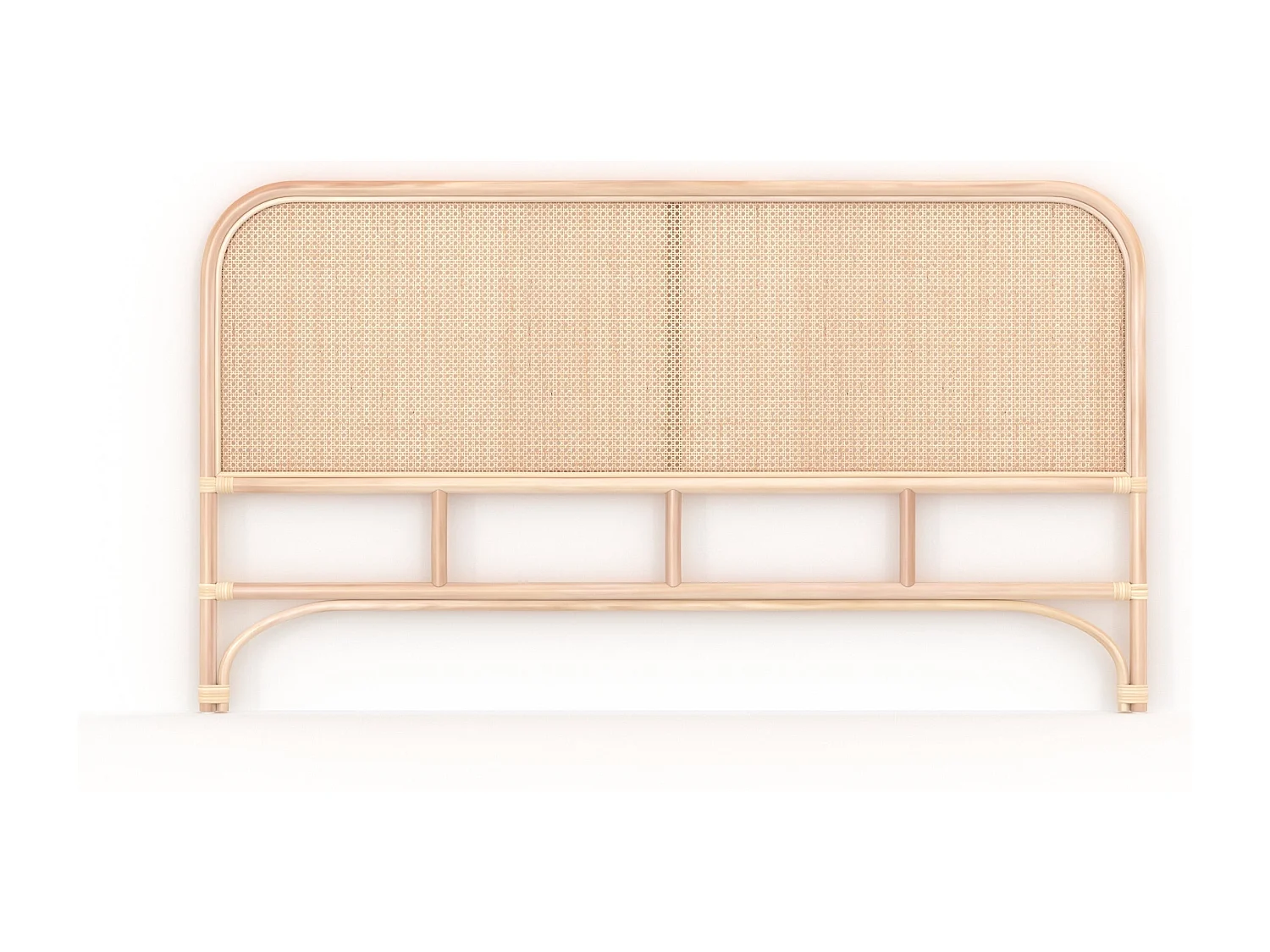 Set de 2 sillas en ratán natural con patas beige - Tamara