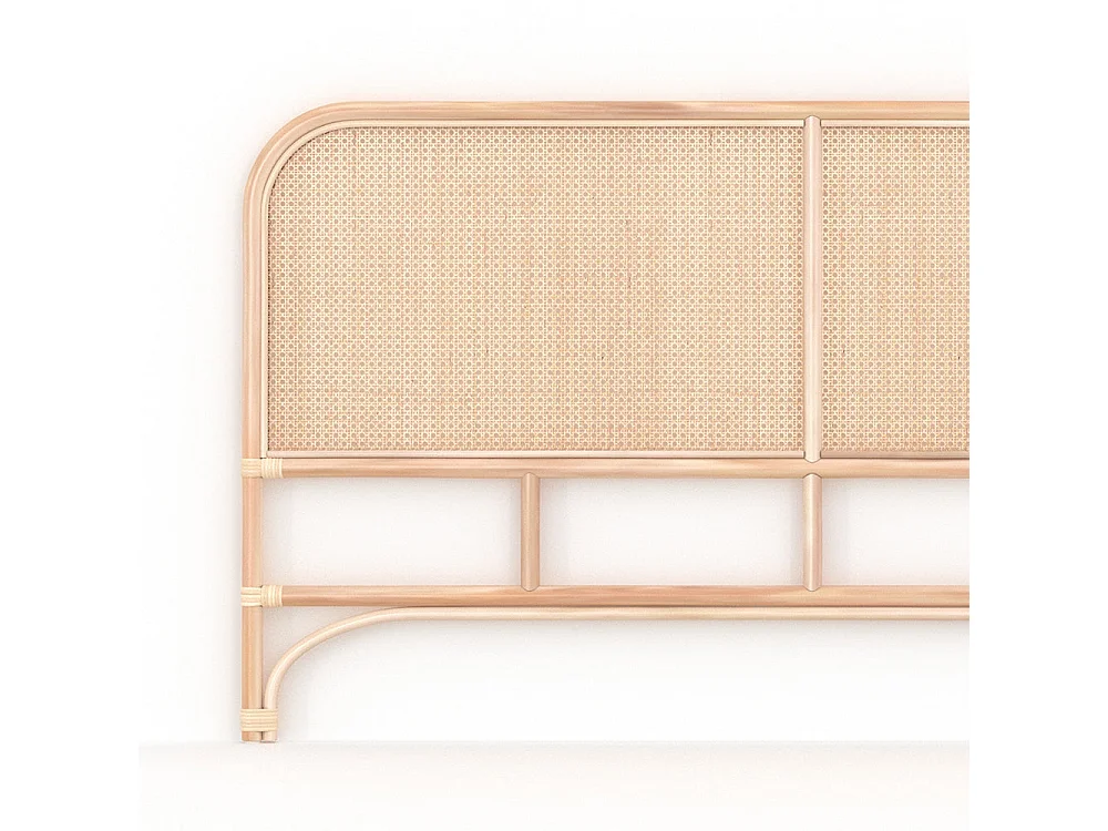 Set de 2 sillas en ratán natural con patas beige - Tamara