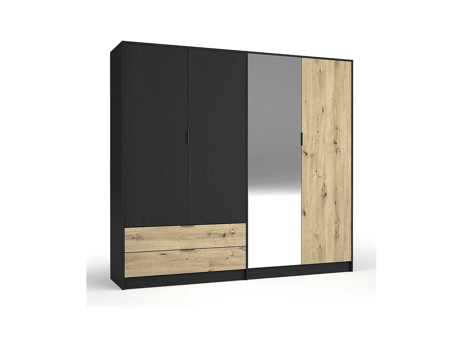 Armoire MELODY - design moderne avec miroir et multiples espaces de rangement