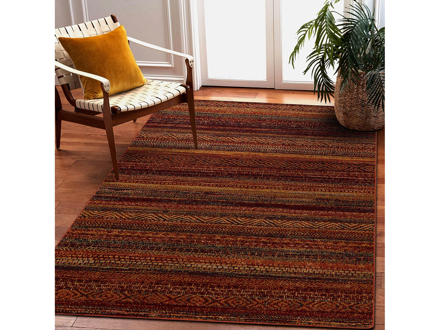 Tapis en laine OMEGA BAKU rouge 100x150 cm