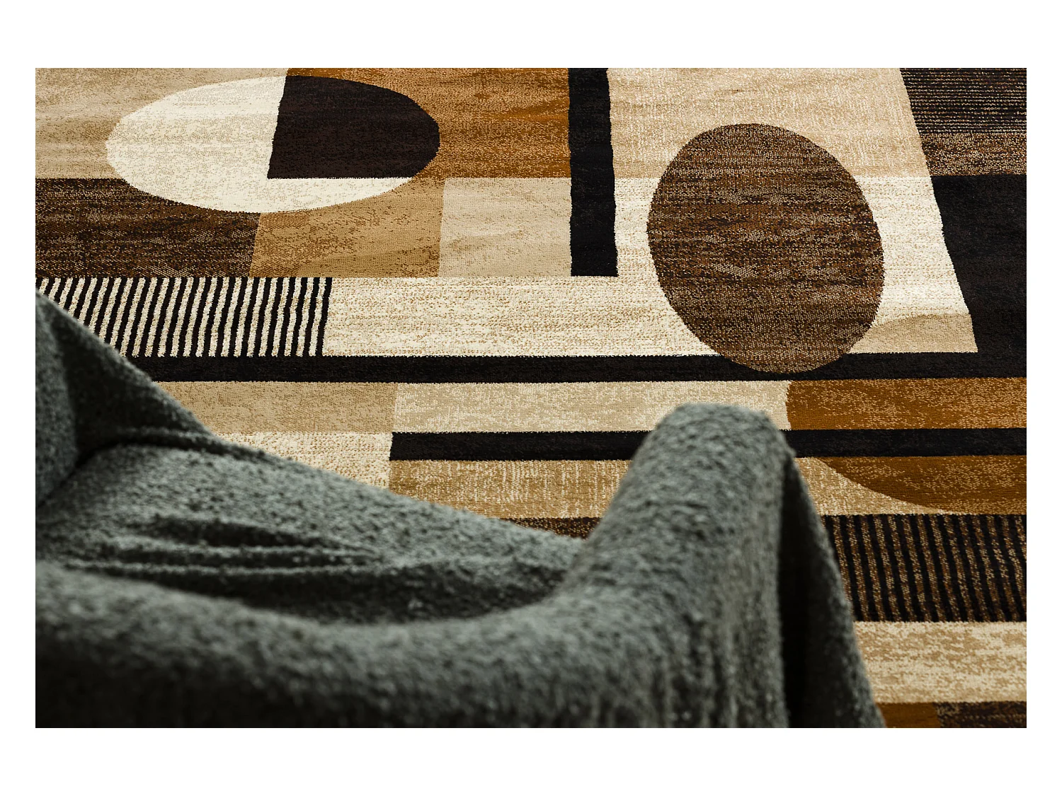 Tapis ROYAL 5376 Géométrique, cercles - beige / crème 180x270 cm