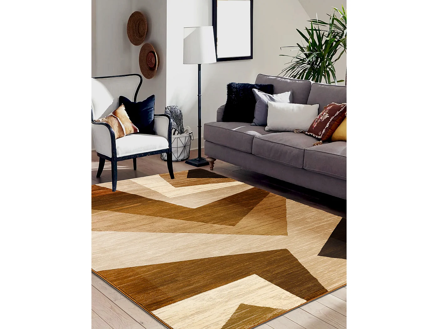 Tapis ROYAL G2095 Géométrique - beige / marron 300x400 cm