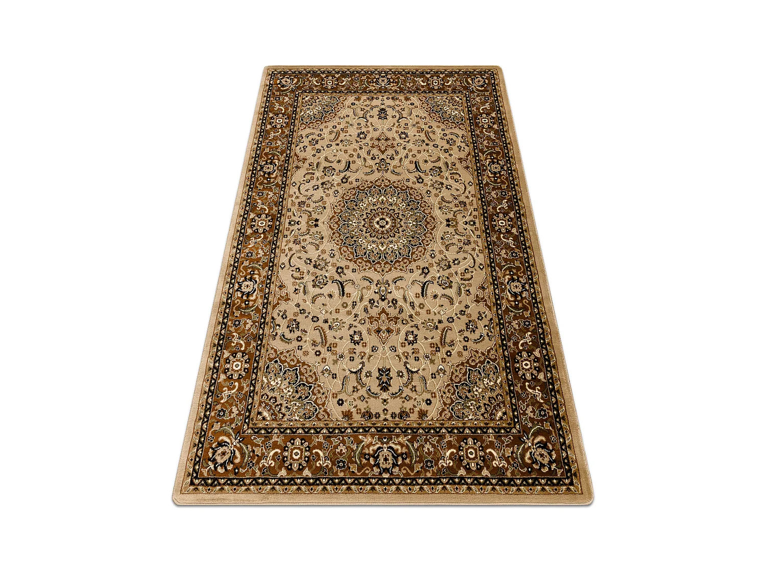 Teppich ROYAL E0177 Rahmen, Rosette - beige / braun 300x400 cm