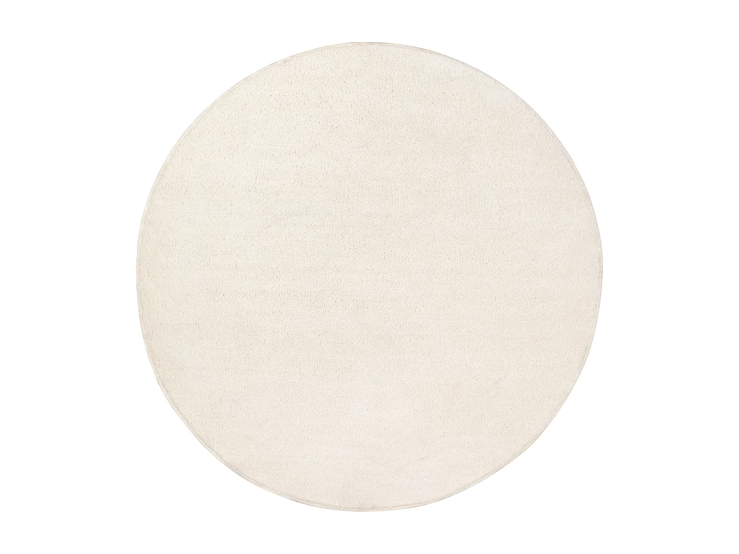 TAPIS cercle VELVET MICRO crème plaine couleur unie cercle 133 cm