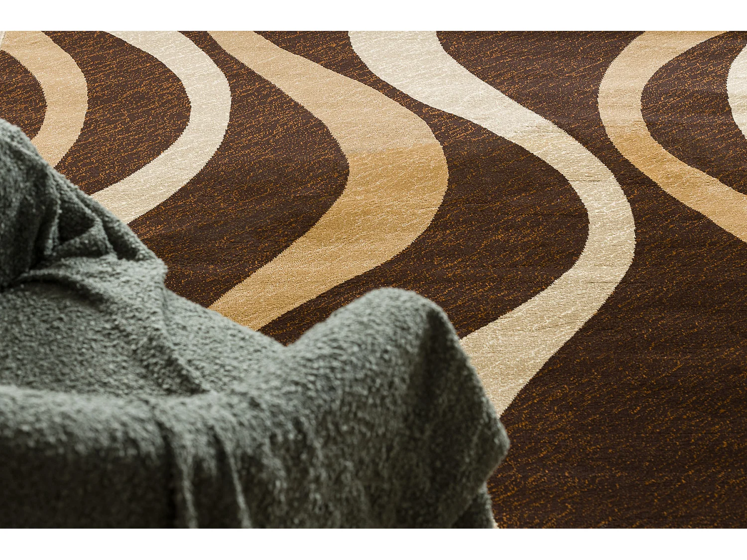 Tapijt ROYAL G3565 Golven - bruin / beige 100x200 cm