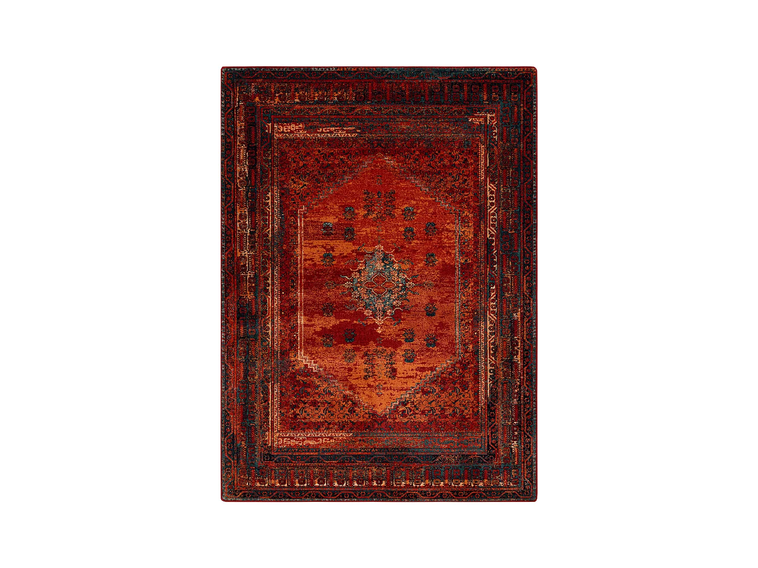 Wollteppich OMEGA MISTIK rot 100x150 cm