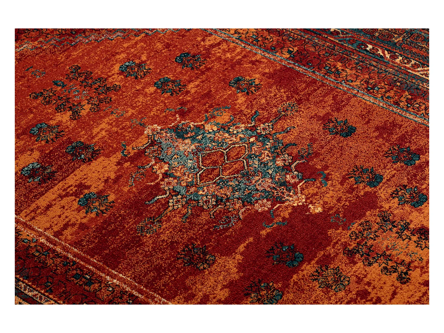 Wollteppich OMEGA MISTIK rot 100x150 cm