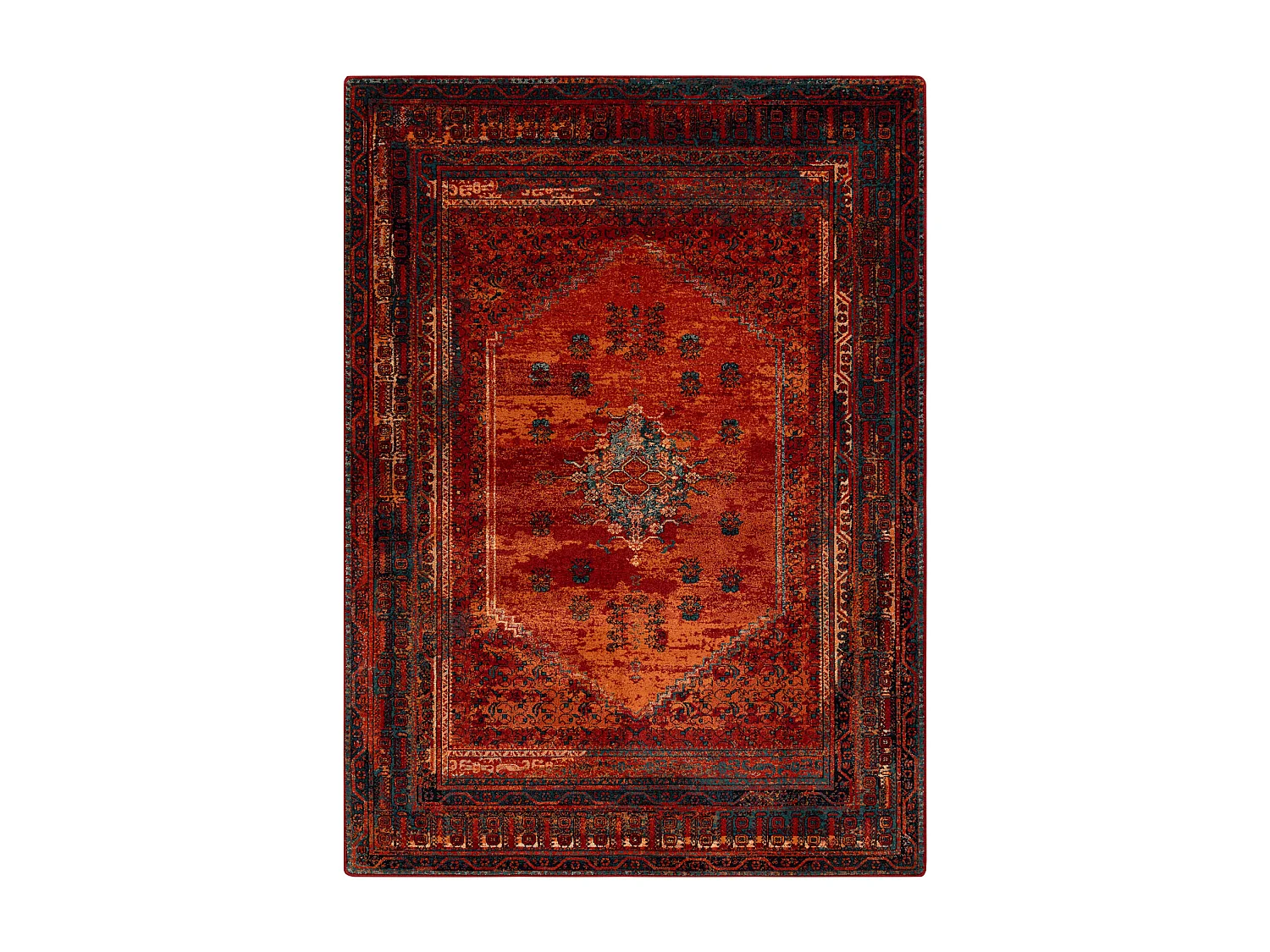 Wollteppich OMEGA MISTIK rot 100x150 cm